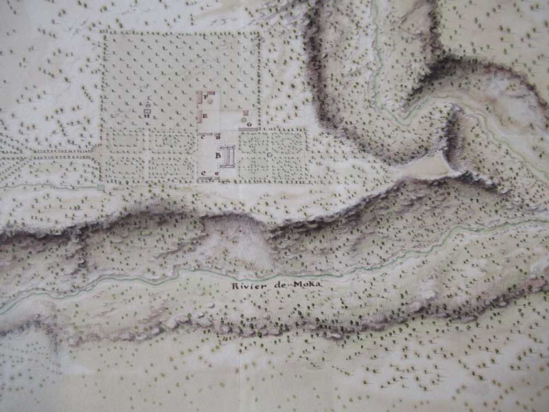 Mauritius, manuscript plan Plan de Rediuit Scituée entre le Quartier de Moka et célui des Plaines de - Image 5 of 9