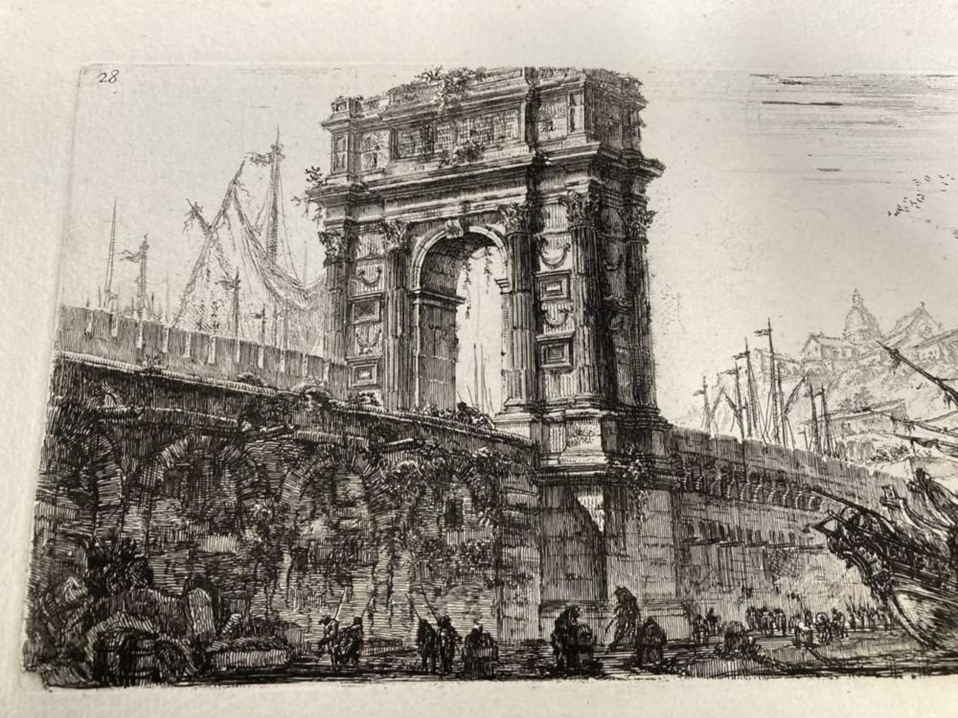 Piranesi, Giovanni Battista Vedute Dell Citta e Porti Romani, Tav. 28 - Image 12 of 13