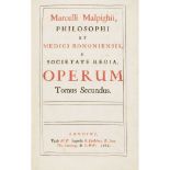 Medicine, 3 volumes, comprising Malpighi, Marcello [Opera omnia