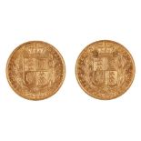 G.B - Two gold sovereigns