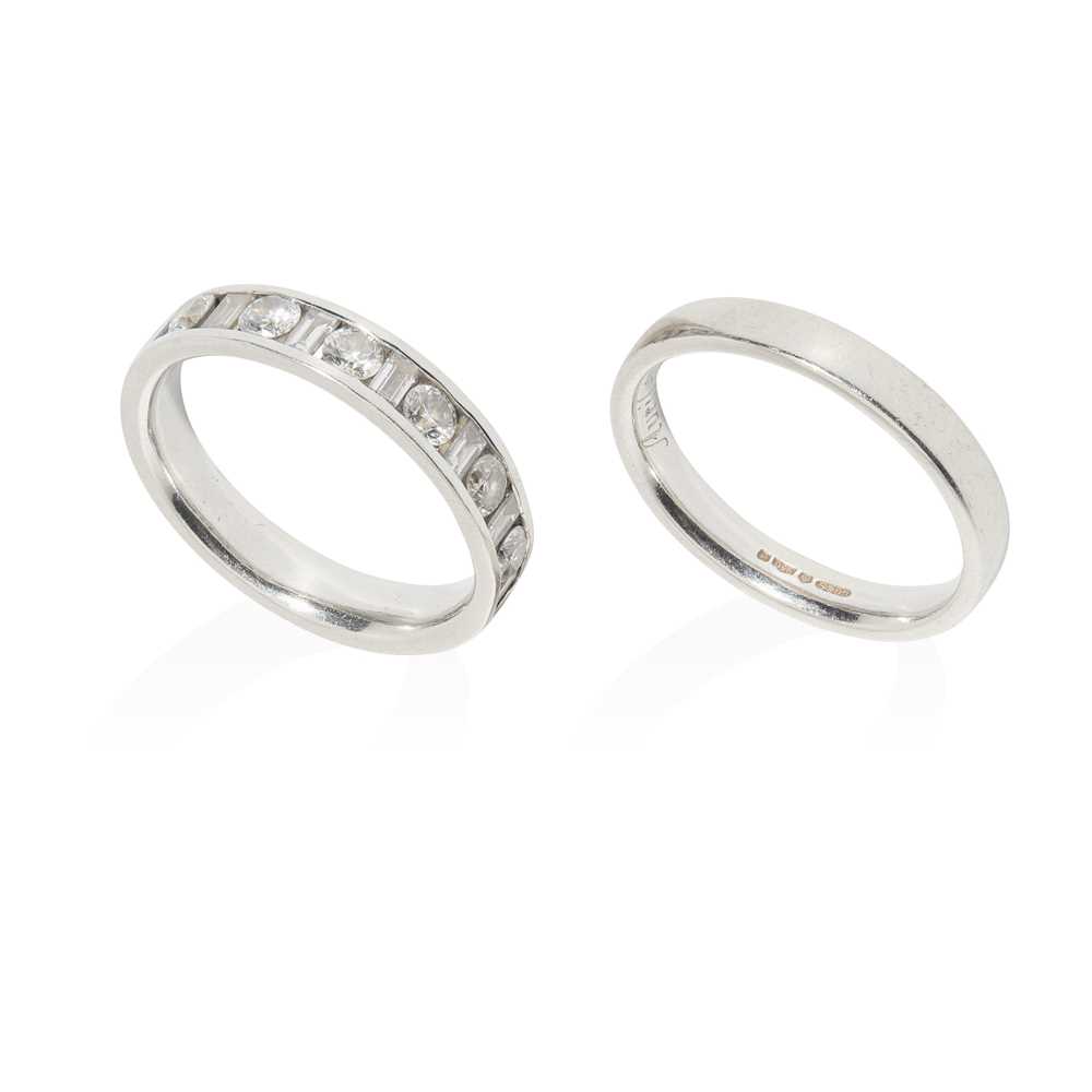 A diamond half eternity ring