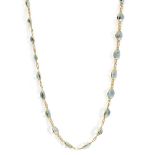 An aquamarine necklace
