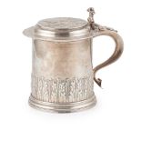 A William and Mary style lidded tankard