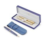 A fountain pen, and a matching pen, by Waterman