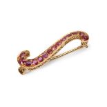 A ruby brooch