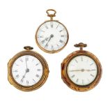 Three pair cased pocket watches