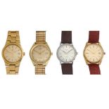 Four gentleman's wrist watches