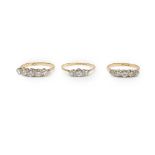 Three diamond rings