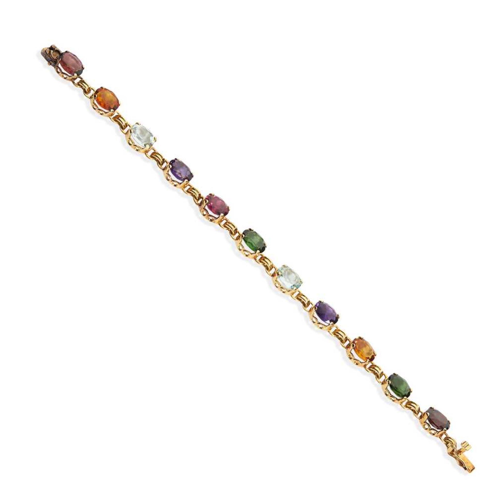 A multi-gem bracelet
