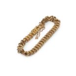 A curb link bracelet