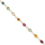 A coloured sapphire necklace