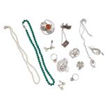 A collection of cultured pearl jewellery