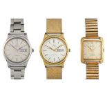 Three gentleman's wrist watches