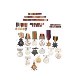 A collection of mixed war and service medals