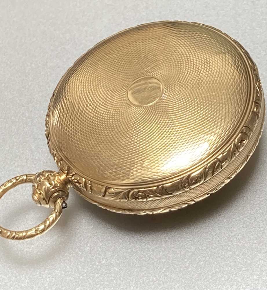An 18ct gold pocket watch and chain - Image 5 of 6
