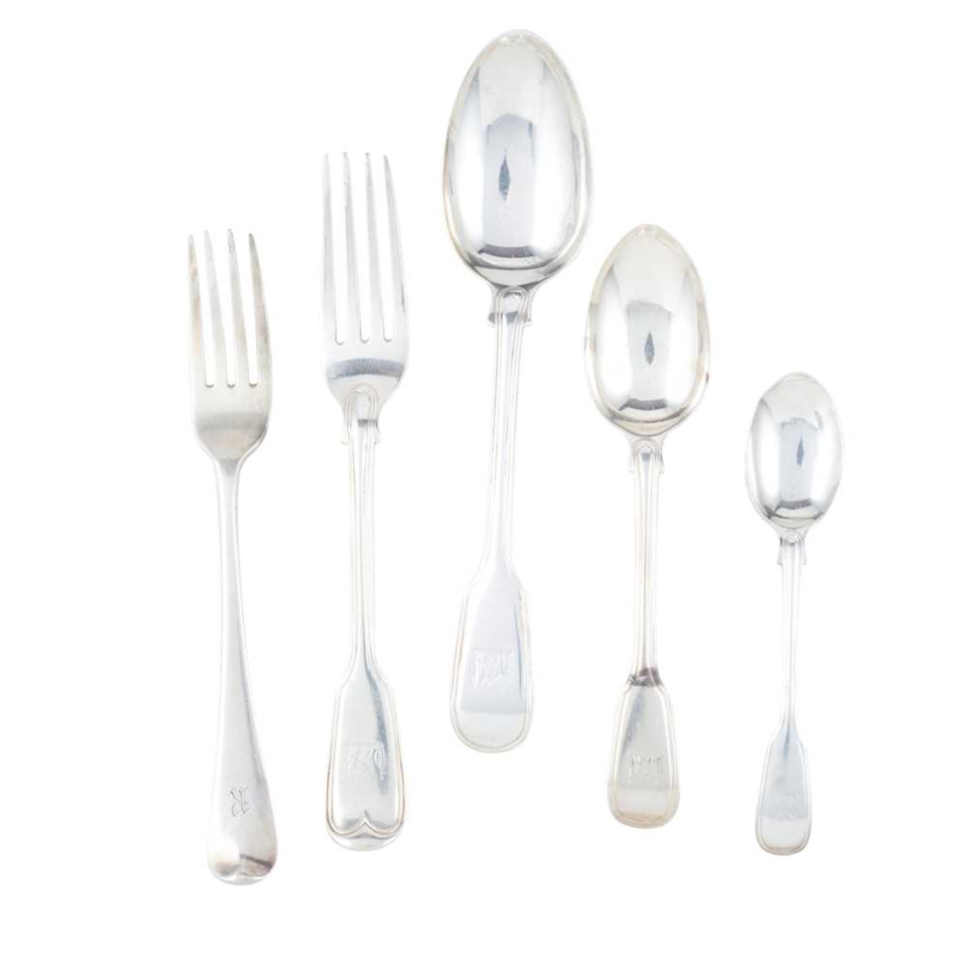 A collection of flatware