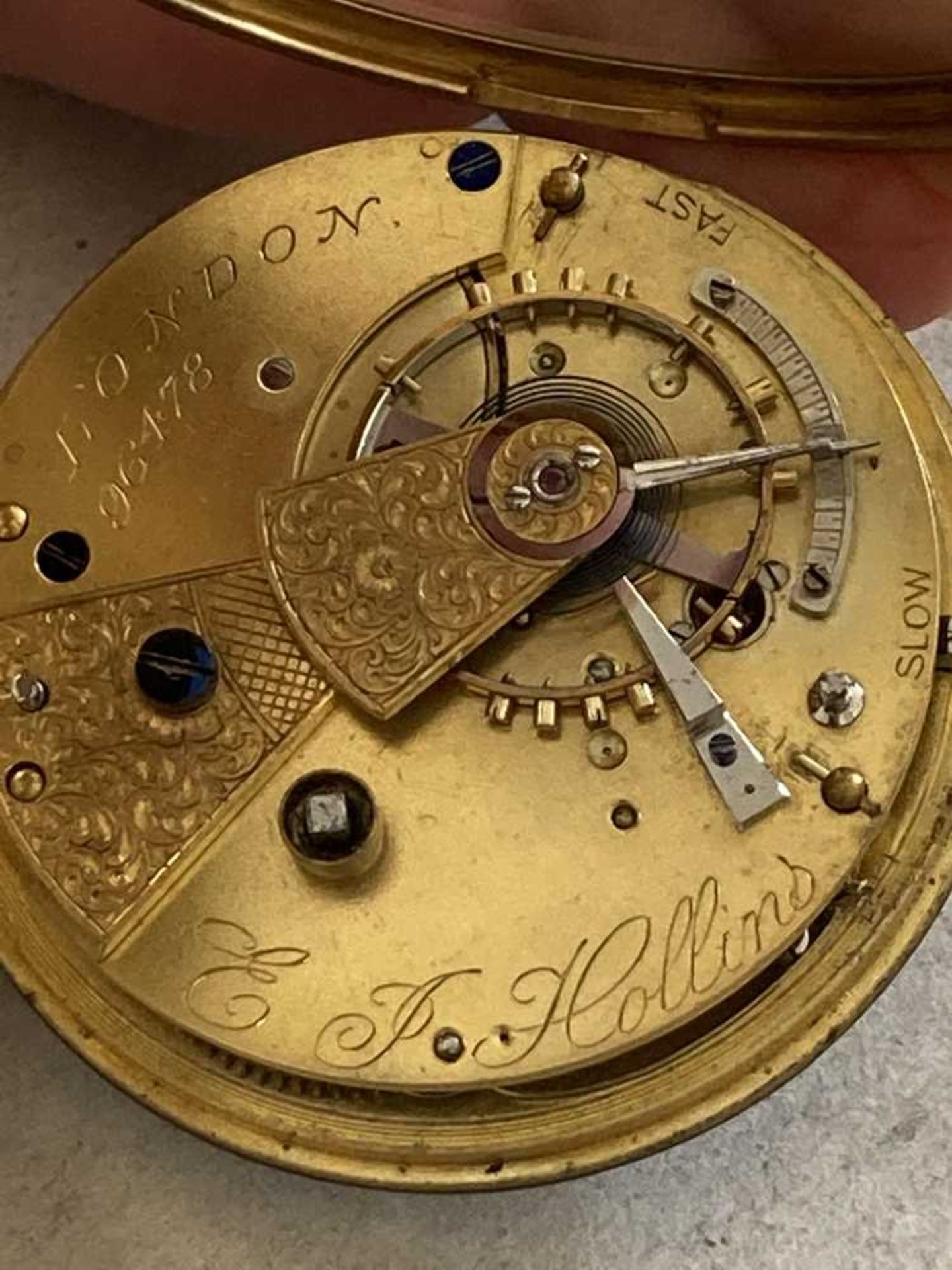 Hollins: a gold pocket watch - Image 4 of 7