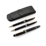 A set of three pens, by Mont Blanc