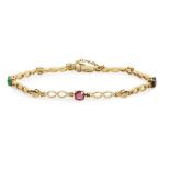 A multi-gem bracelet