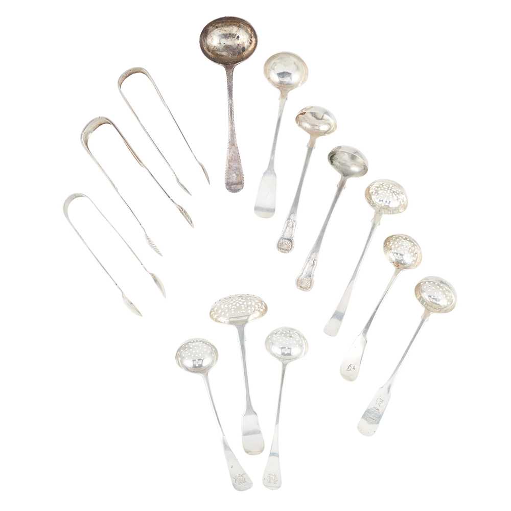 A collection of ladles and sifters