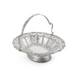 A late Victorian swing-handled basket