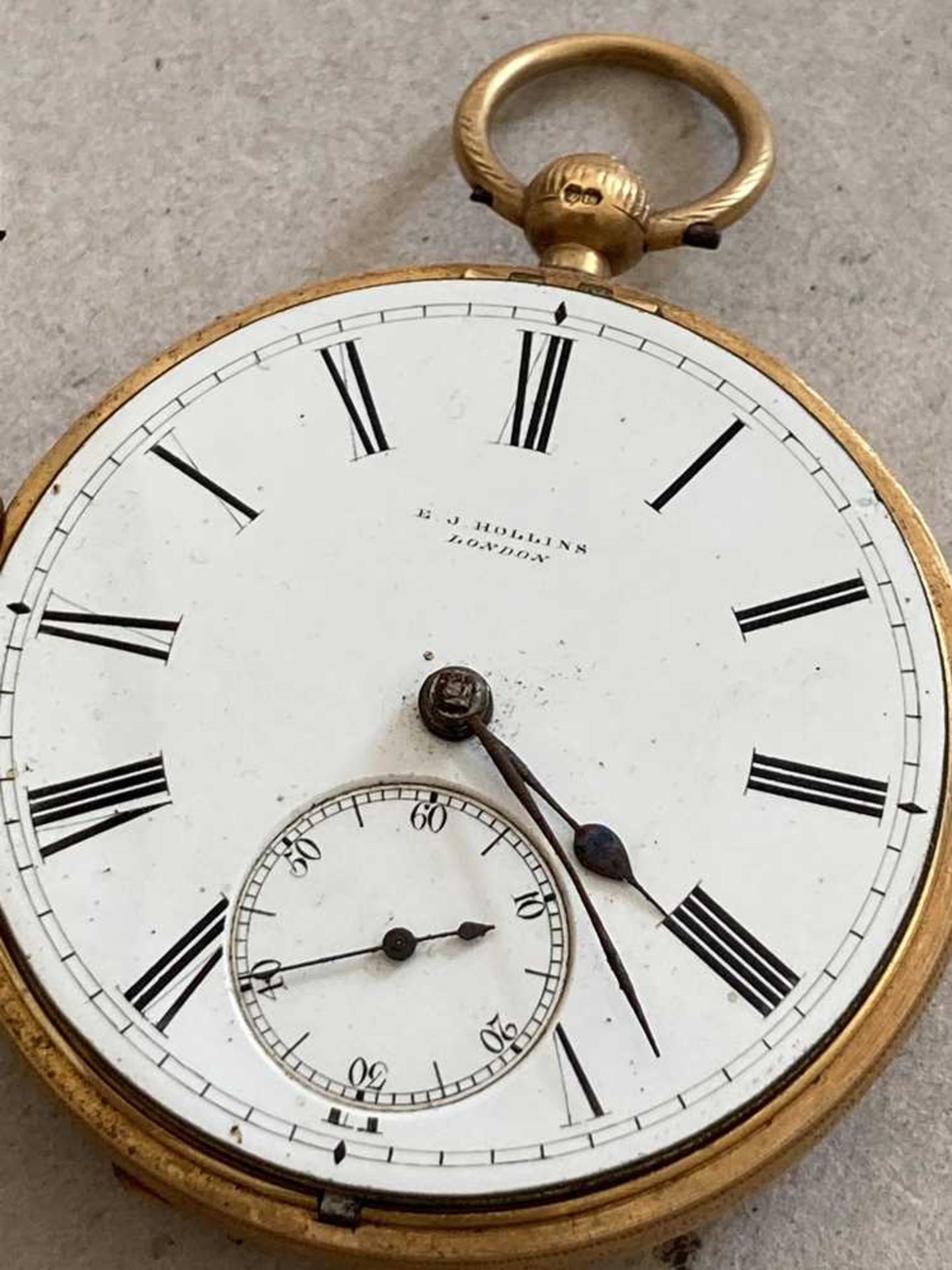 Hollins: a gold pocket watch - Image 2 of 7