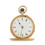 A 19th century gold fob watch