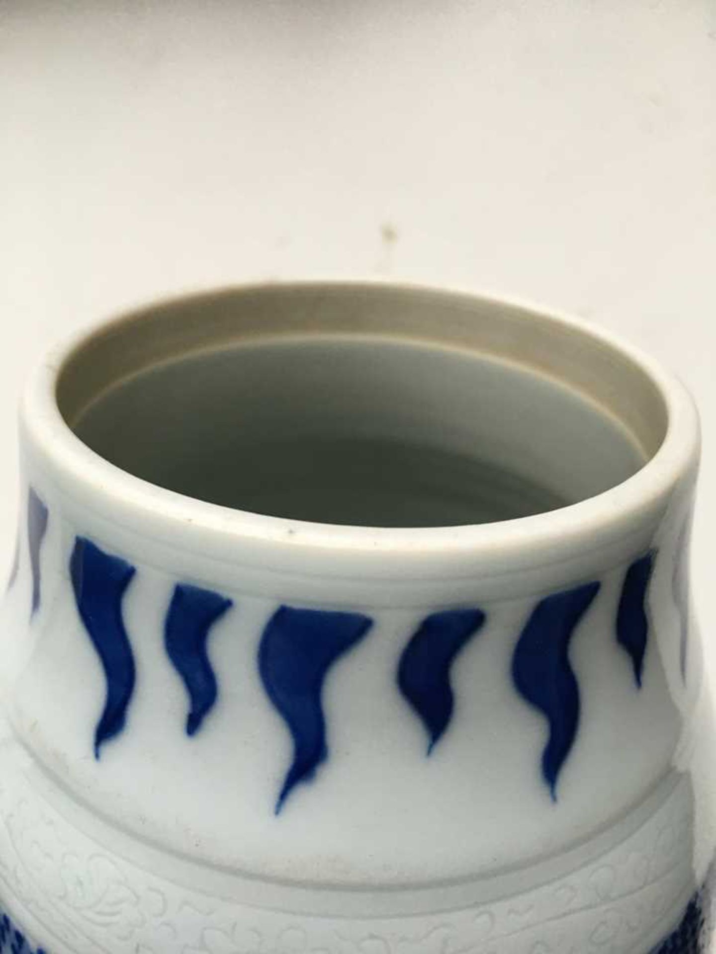 BLUE AND WHITE BALUSTER VASE TRANSITIONAL STYLE - Image 13 of 15