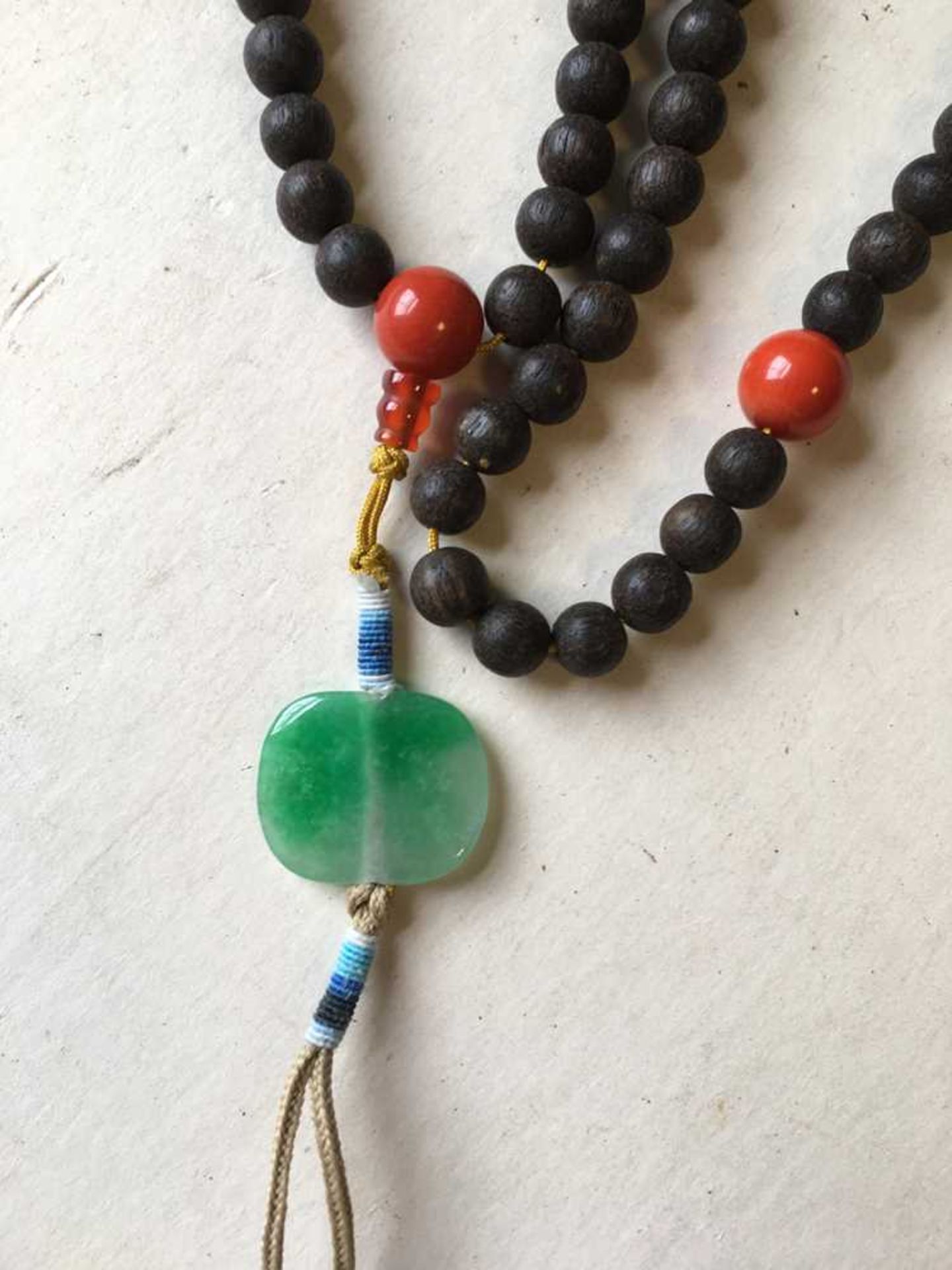 AGARWOOD AND MULTI-GEMSTONE COURT NECKLACE AND ROSARY - Image 16 of 16