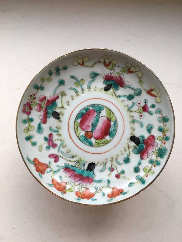 FAMILLE ROSE STEM DISH LATE QING DYNASTY-REPUBLIC PERIOD, 19TH-20TH CENTURY - Image 5 of 9