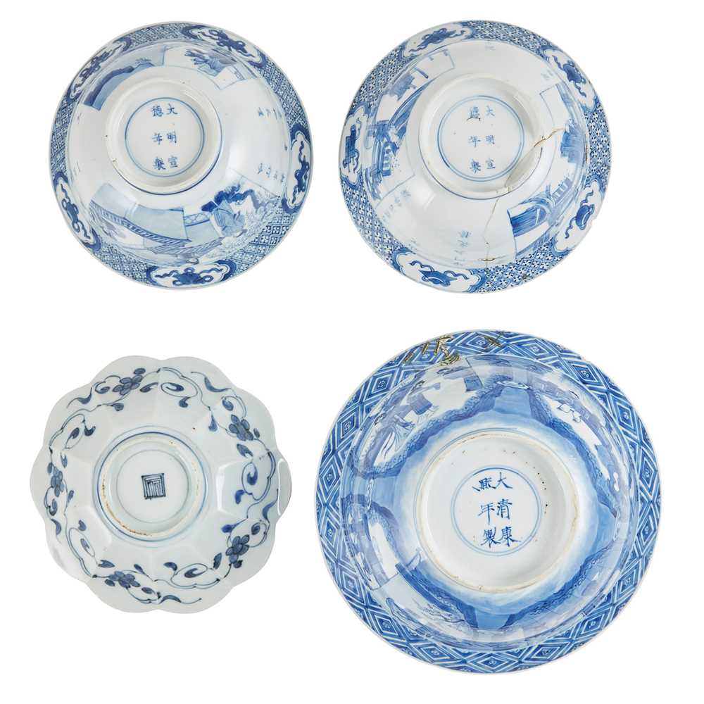 (A PRIVATE SCOTTISH COLLECTION, LOT 98-101) GROUP OF ELEVEN BLUE AND WHITE WARES QING DYNASTY, 18TH - Image 2 of 54