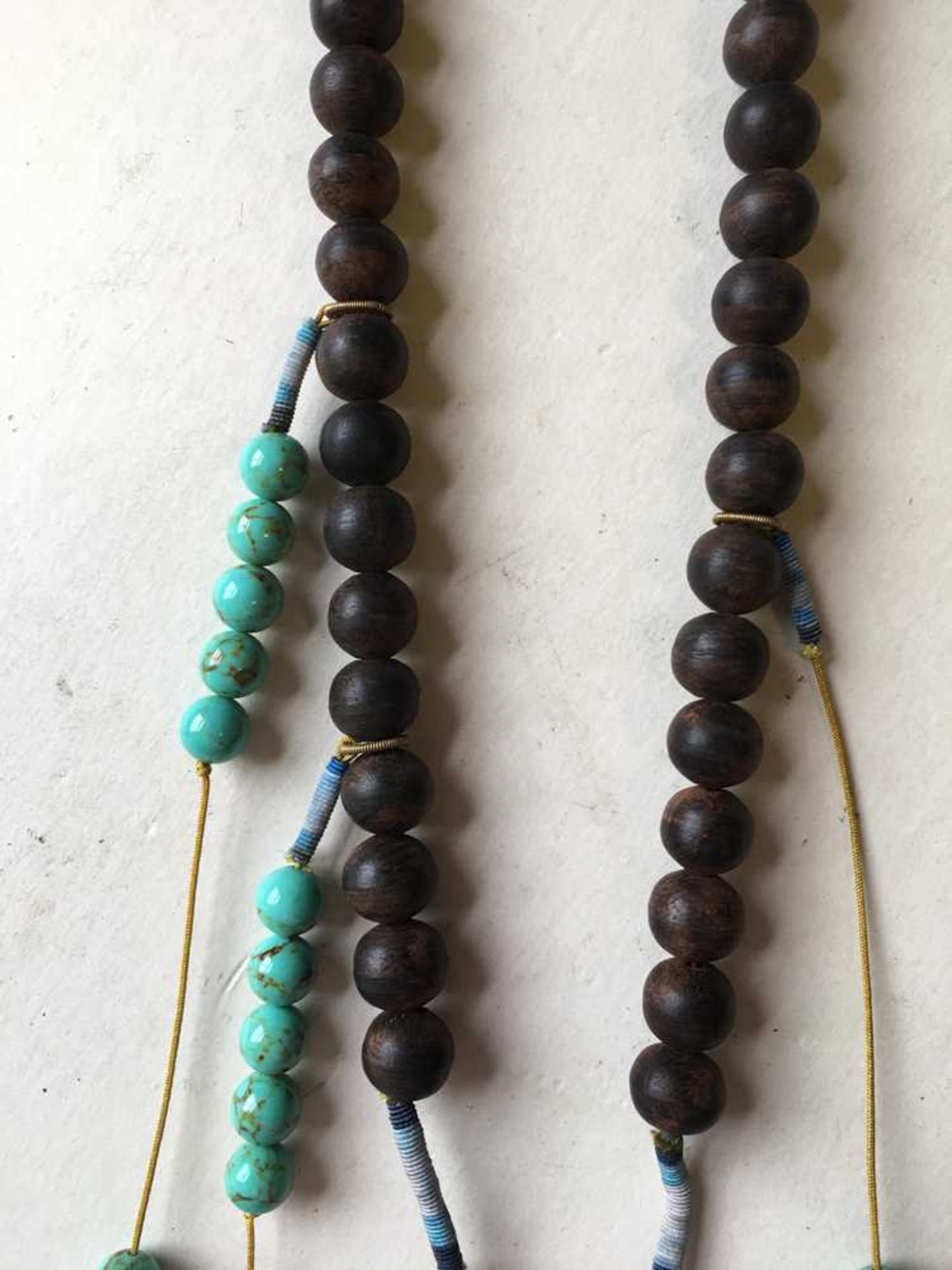 AGARWOOD AND MULTI-GEMSTONE COURT NECKLACE AND ROSARY - Image 7 of 16