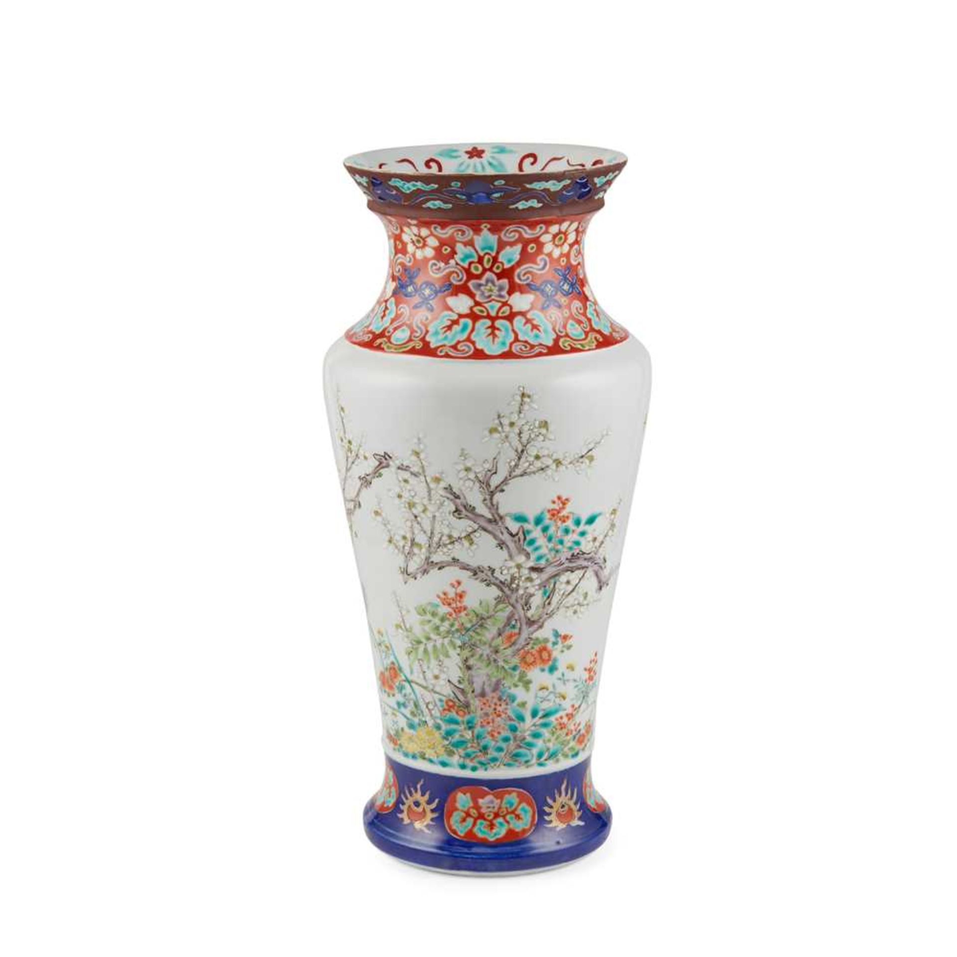 FUKAGAWA KORANSHA BALUSTER VASE MEIJI PERIOD