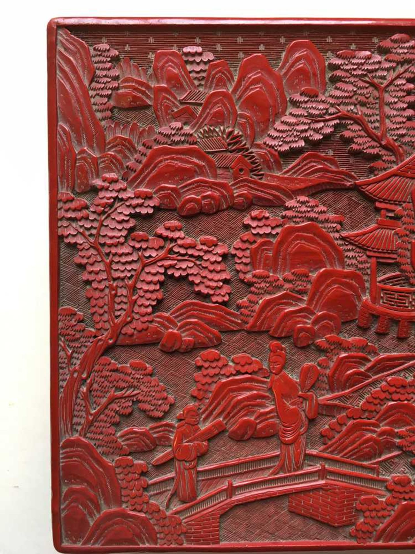 CARVED CINNABAR LACQUER RECTANGULAR BOX AND COVER QING DYNASTY, 19TH CENTURY - Image 4 of 16