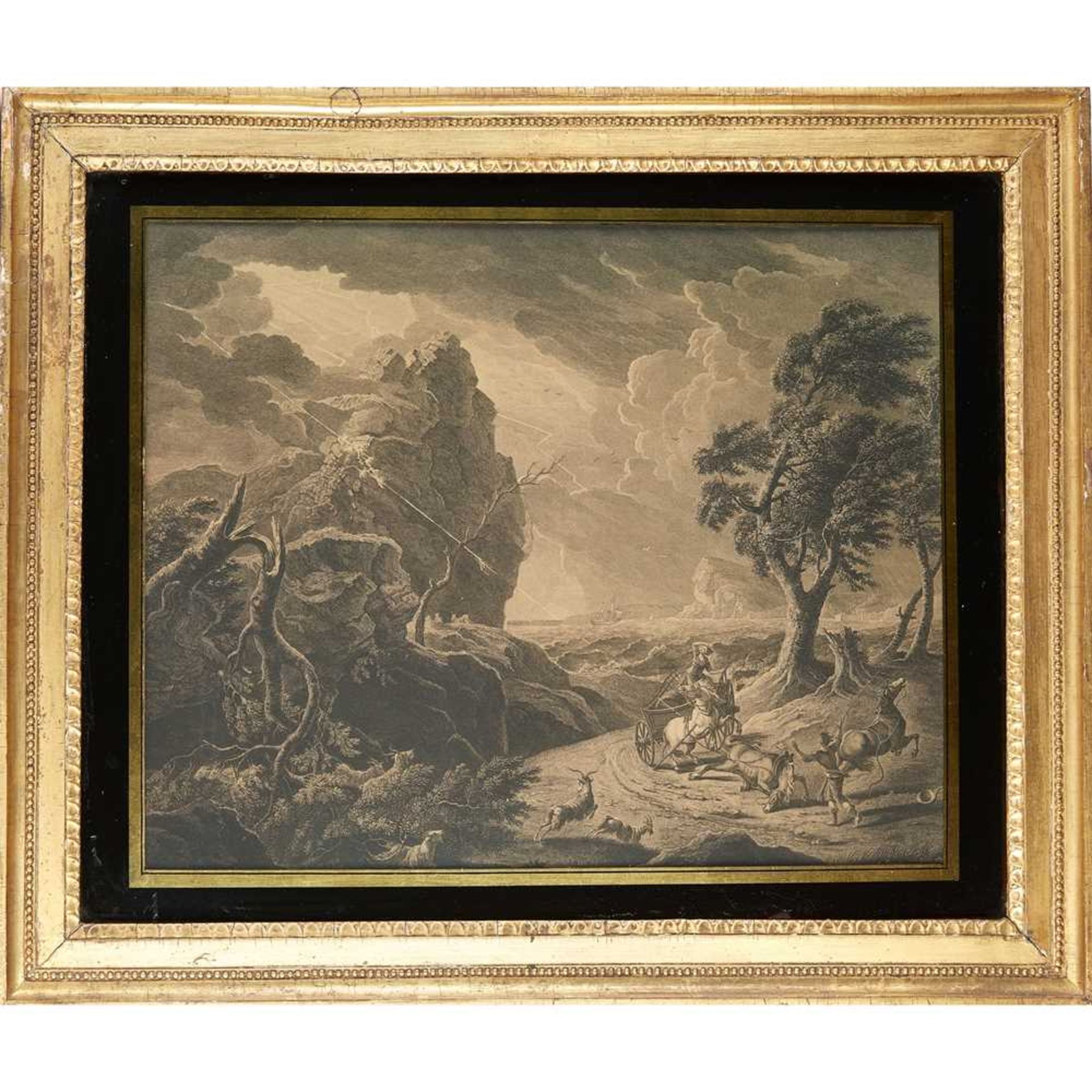 A PAIR OF LANDSCAPE PRINTS 18TH CENTURY - Image 8 of 12