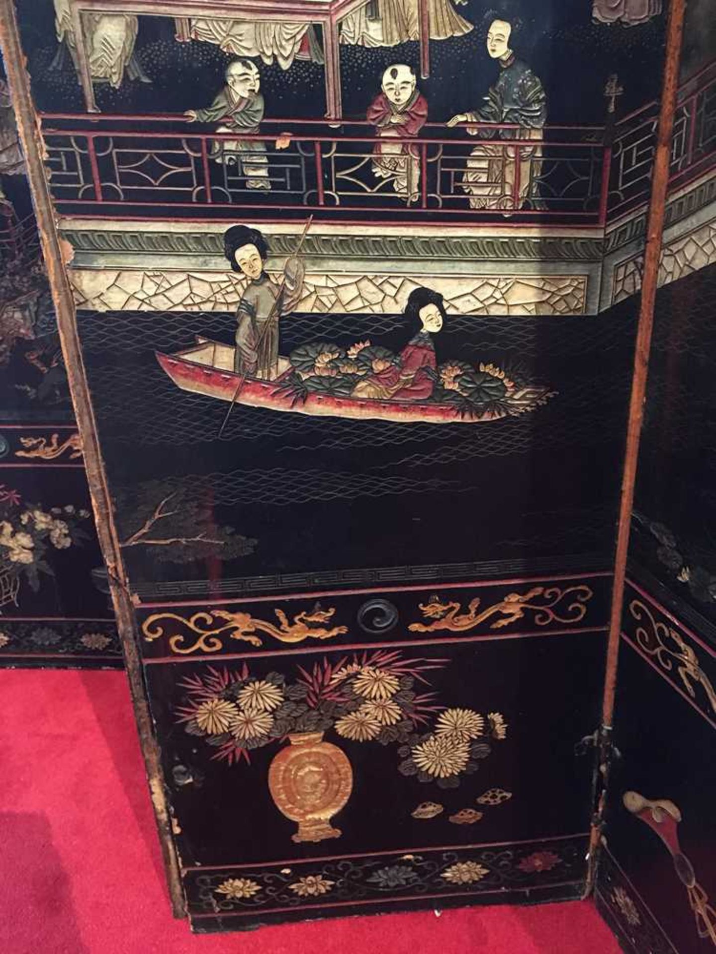 A CHINESE COROMANDEL BLACK LACQUER TWELVE-PANEL SCREEN QING DYNASTY, 18TH CENTURY - Image 31 of 72