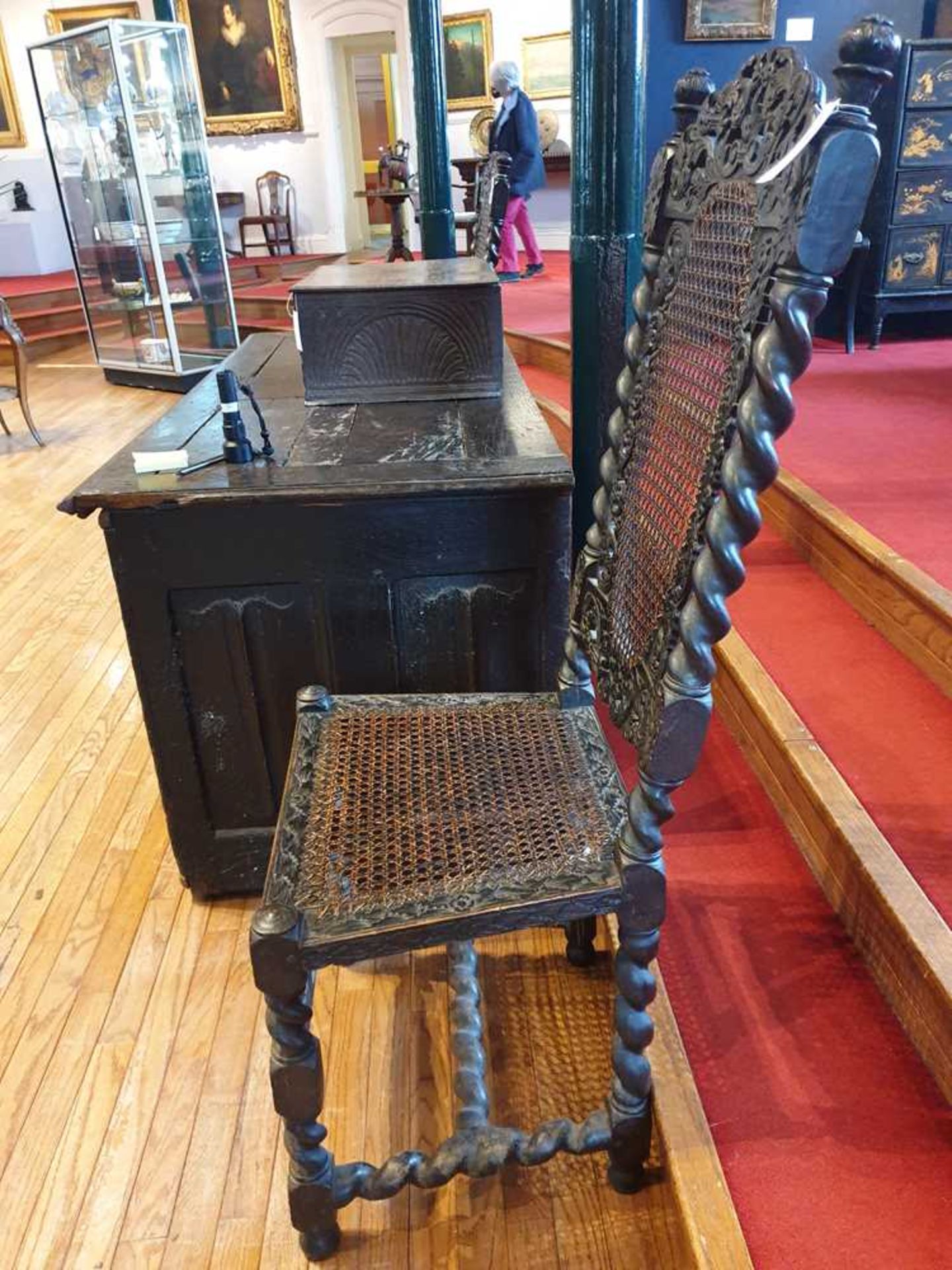 A PAIR OF CHARLES II STAINED AND EBONISED BEECH CHAIRS LATE 17TH CENTURY - Image 8 of 20