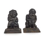 PUNCH AND JUDY CAST IRON DOOR STOPS LATE 19TH/EARLY 20TH CENTURY