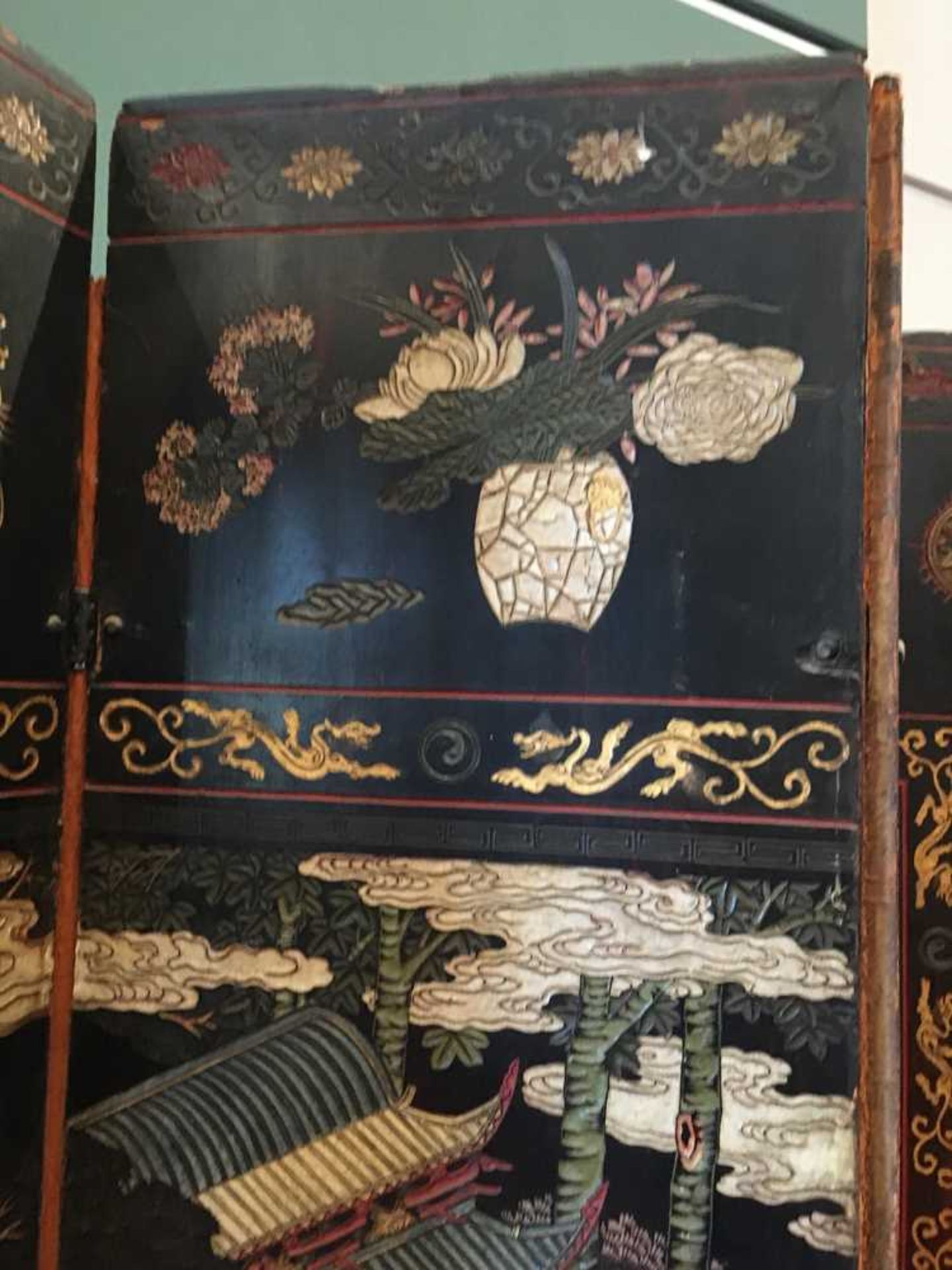 A CHINESE COROMANDEL BLACK LACQUER TWELVE-PANEL SCREEN QING DYNASTY, 18TH CENTURY - Image 40 of 72