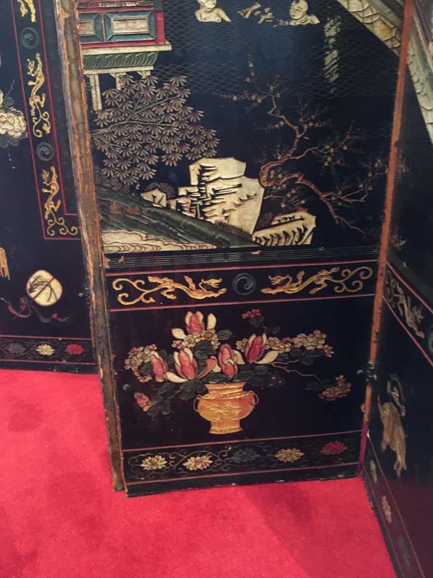 A CHINESE COROMANDEL BLACK LACQUER TWELVE-PANEL SCREEN QING DYNASTY, 18TH CENTURY - Image 16 of 72