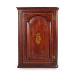 A GEORGE III OAK HANGING CORNER CUPBOARD LATE 18TH CENTURY