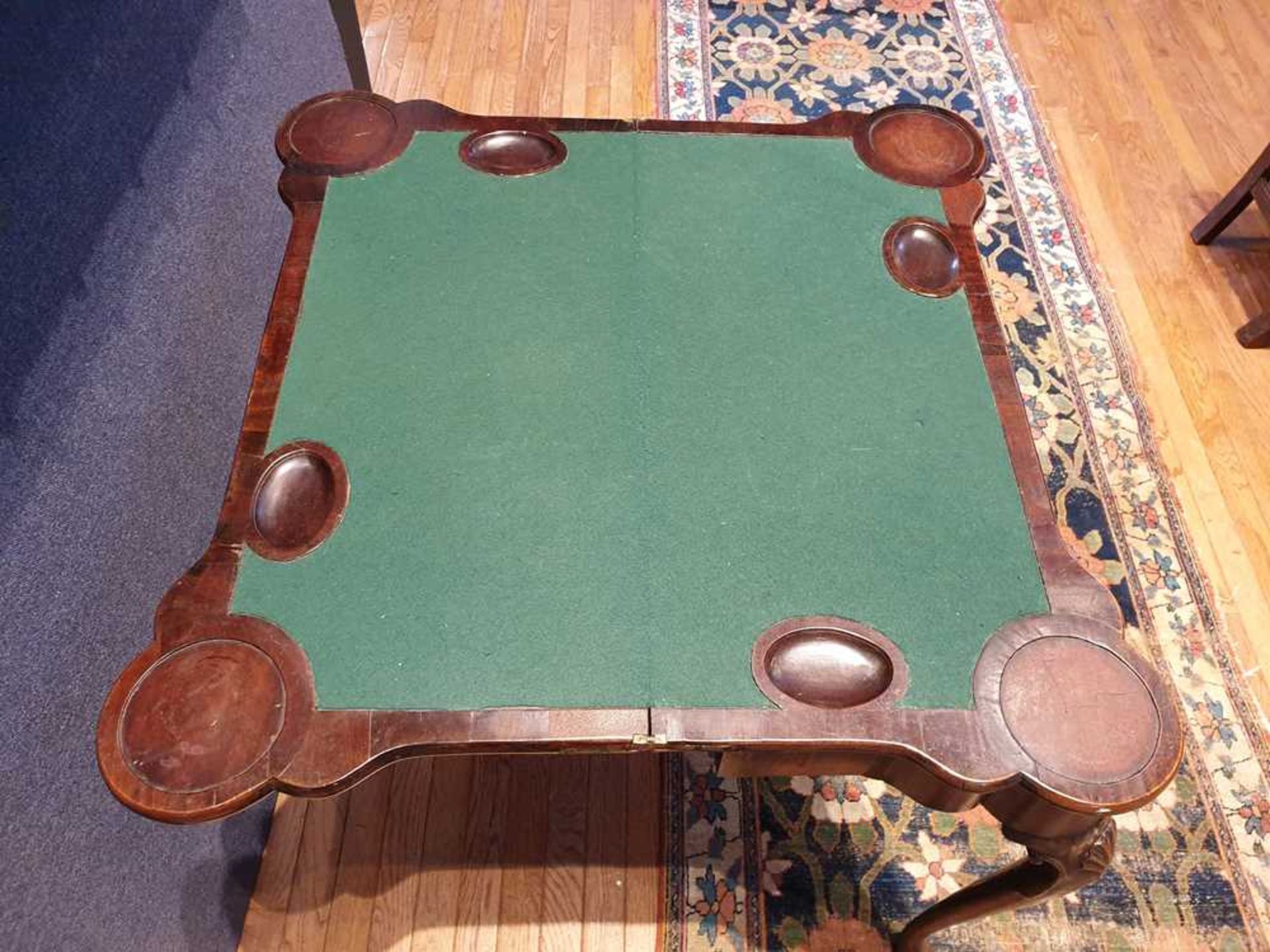 A GEORGE II WALNUT CARD TABLE EARLY 18TH CENTURY - Image 12 of 14