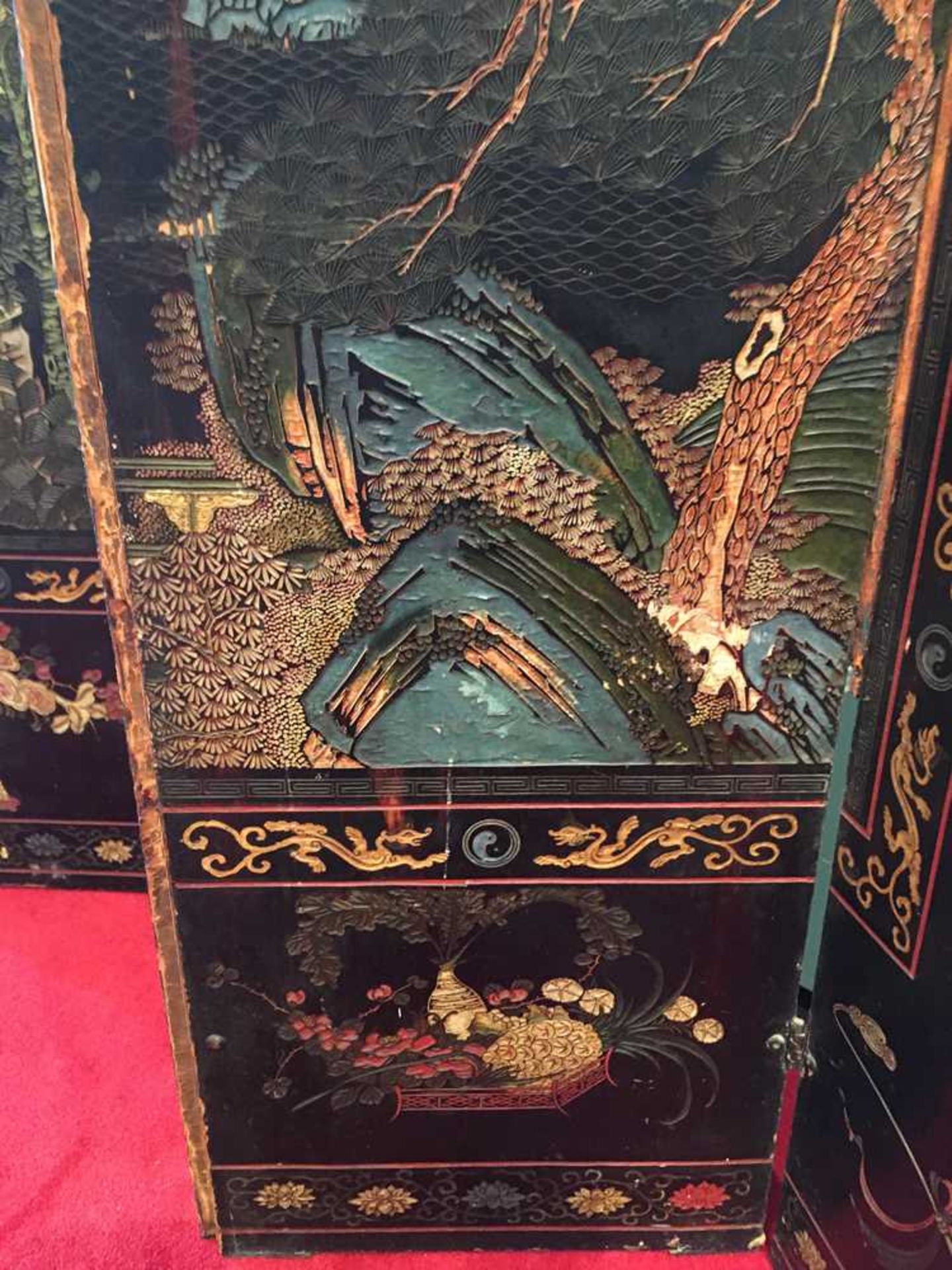 A CHINESE COROMANDEL BLACK LACQUER TWELVE-PANEL SCREEN QING DYNASTY, 18TH CENTURY - Image 47 of 72