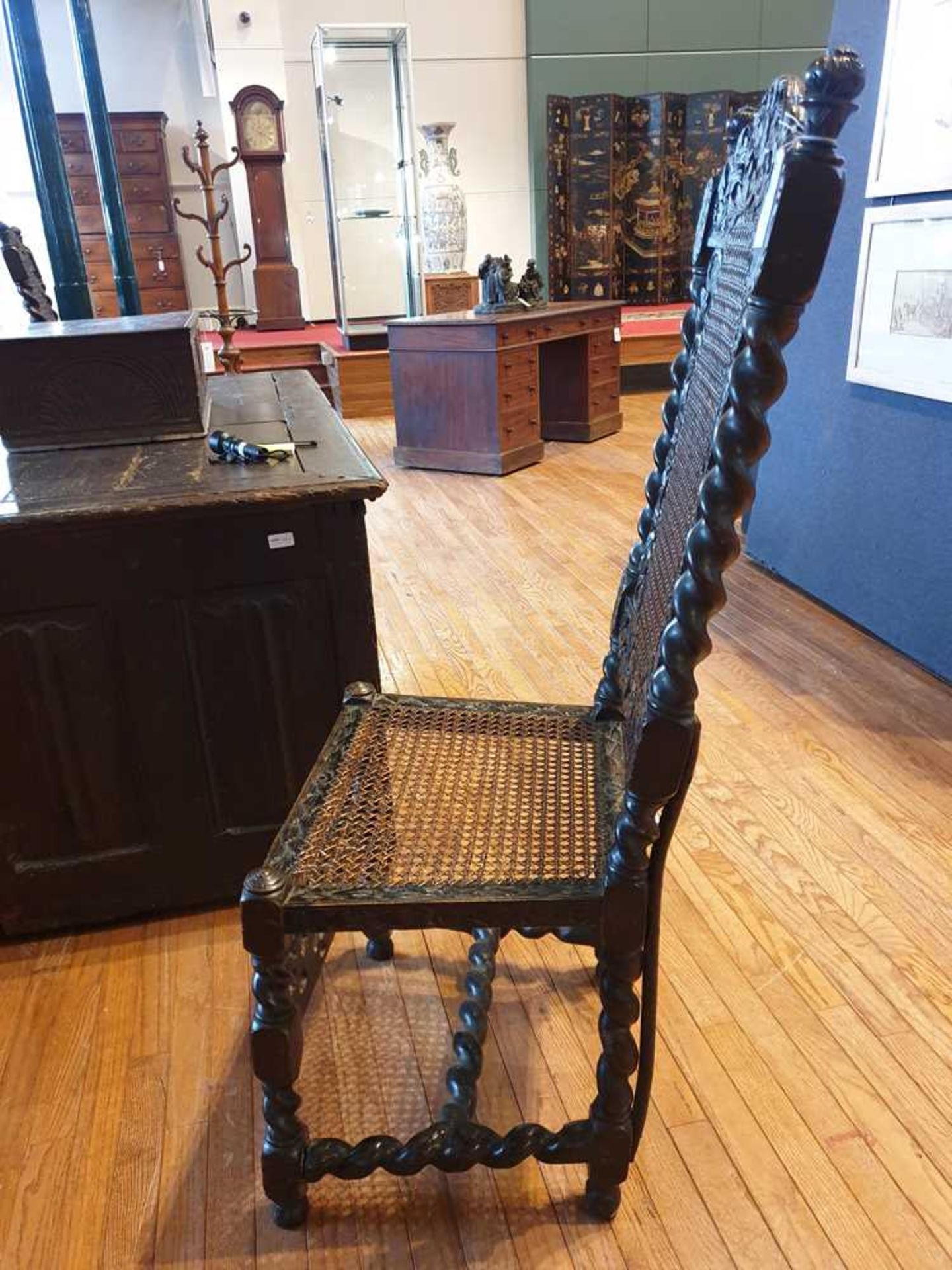 A PAIR OF CHARLES II STAINED AND EBONISED BEECH CHAIRS LATE 17TH CENTURY - Image 11 of 20