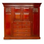 A VICTORIAN MAHOGANY COMPACTUM WARDROBE LATE 19TH CENTURY