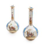 A PAIR OF DRESDEN PORCELAIN VASES 19TH CENTURY