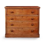 A VICTORIAN MAHOGANY SECRETAIRE CHEST OF DRAWERS MID/LATE 19TH CENTURY