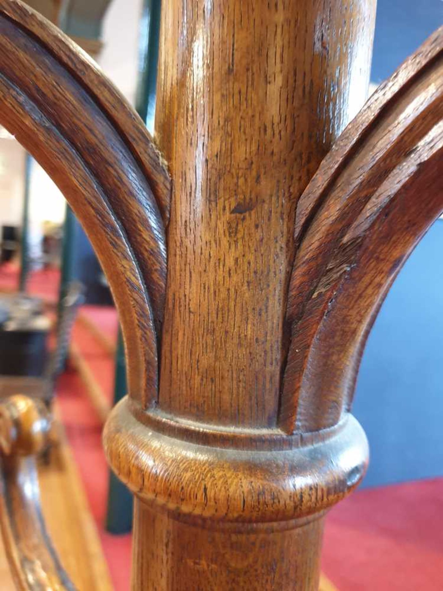 A VICTORIAN OAK COAT AND HAT STAND MID/LATE 19TH CENTURY - Image 5 of 10