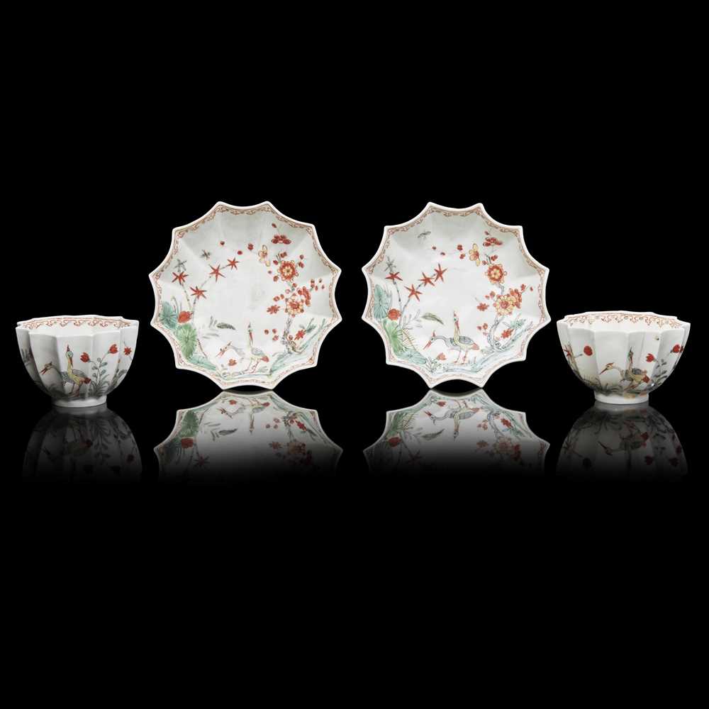 A PAIR OF RARE WORCESTER TEABOWLS AND SAUCERS CIRCA 1752 - Image 2 of 16