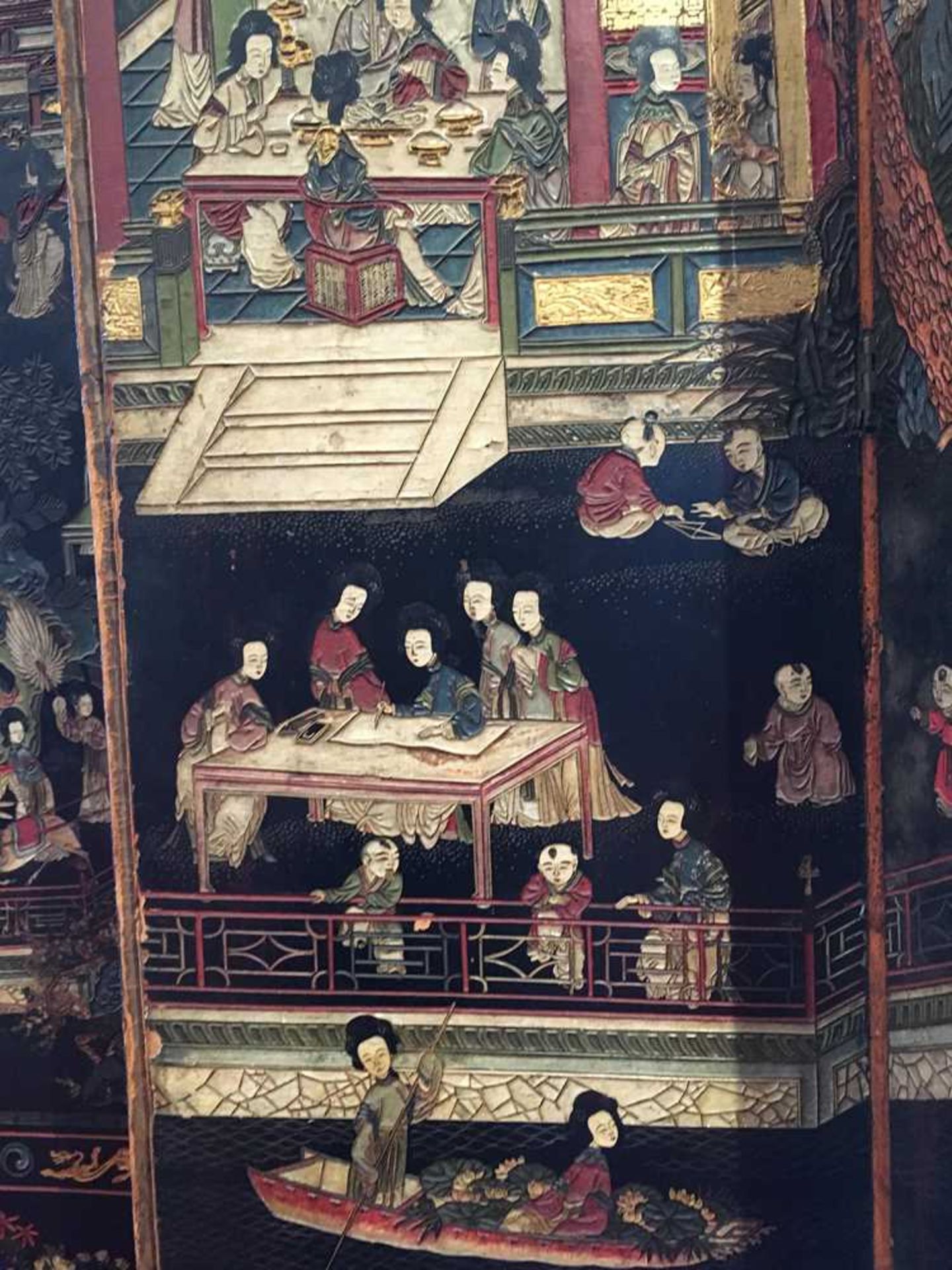 A CHINESE COROMANDEL BLACK LACQUER TWELVE-PANEL SCREEN QING DYNASTY, 18TH CENTURY - Image 30 of 72